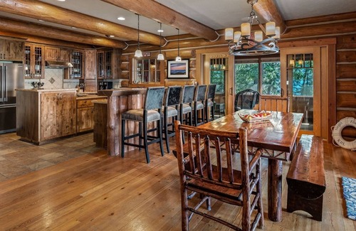 Sandpoint House | Waterfront Luxe Log Home | 6 Bed, 4 Bath