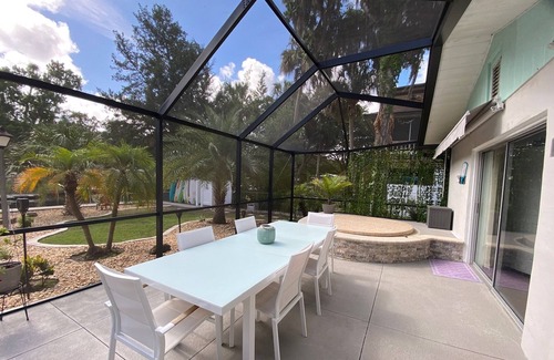 Crystal River House | Waterfront Paradise w dock, large patio, lanai, pool, hot tub! Bring your boat!