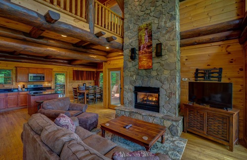 Bryson City Cabin | Watershed 11 - Two Story Rustic Cabin that can Sleep up to 9 People