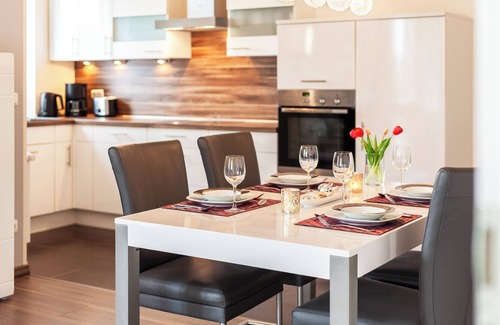 Rerik Apartment | Whg "Gorch Fock" on the ground floor with fireplace, gr. Terrace with garden,
