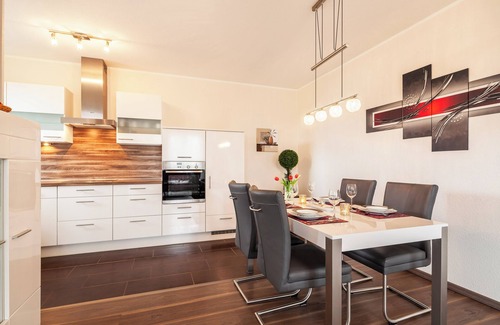 Rerik Apartment | Whg "Gorch Fock" on the ground floor with fireplace, gr. Terrace with garden,
