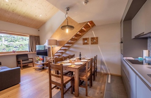 Vercorin Apartment | Wifi, ski-in/ski-out & foot of the slopes, sauna, hammam, tv, ski locker, 67m², Vercorin