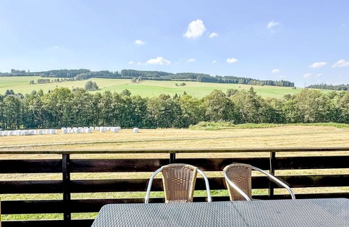 Velke Petrovice House | Wonderful private villa for 6 guests with pool, WIFI, TV, patio, pets allowed and panoramic view
