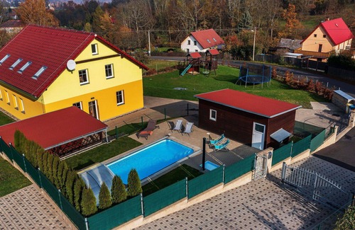 Jilove House | Wonderful private villa for 18 guests with private pool, hot tub, WIFI, TV and patio