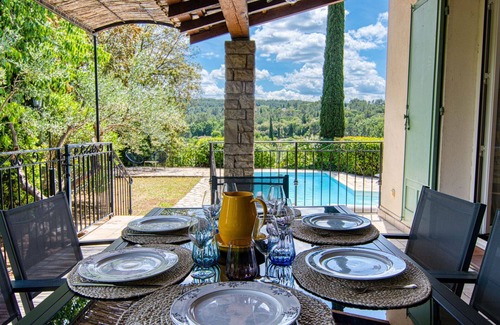 Carces House | Wonderful private villa for 6 people with private pool, WIFI, TV, terrace and panoramic view