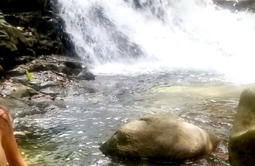 Ballena Cabin | Yogachal Vista Mar bamboo cabiña in jungle w waterfall and seaview yoga deck