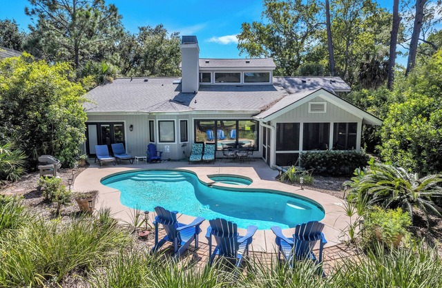 22 Heath Drive @ Palmetto Dunes | Private Pool | Golf Course View