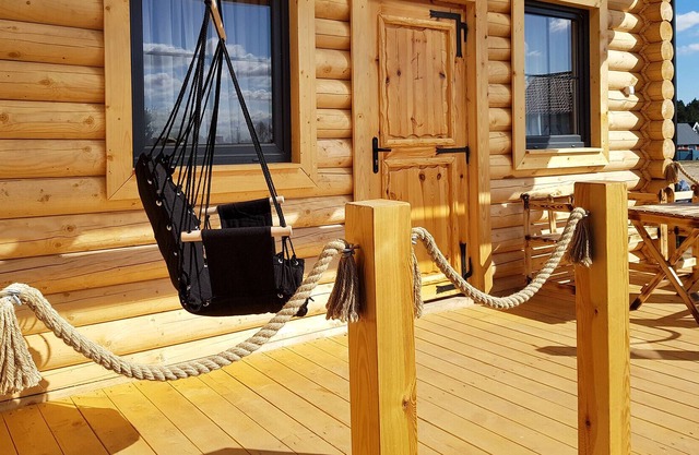 2x BeHappy Woodhouse log houses Sauna Jacuzzi Gdansk near Jastrzębia Góra
