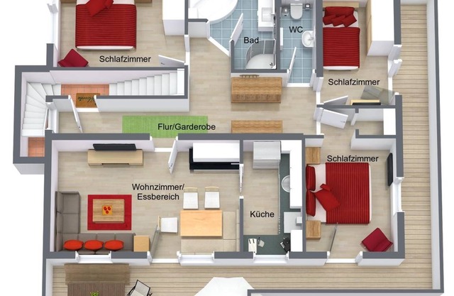 95 m² Apartment ∙ 3 bedrooms ∙ 5 guests