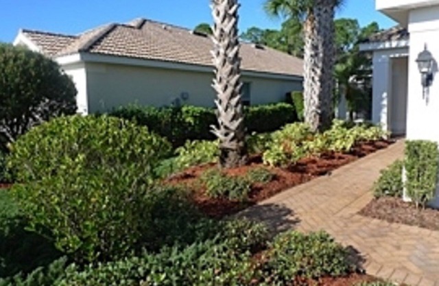 A rare manicured golf and tennis friendly POOL home, safe gated community