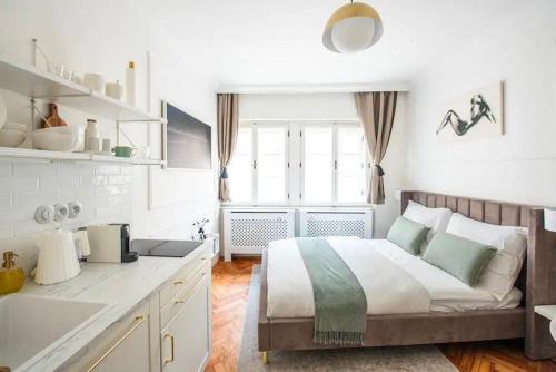 A serene flat in a castle!