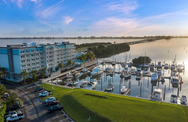 Accessible Deluxe Room w/Two Queen Beds, Private Balcony, & Marina Views