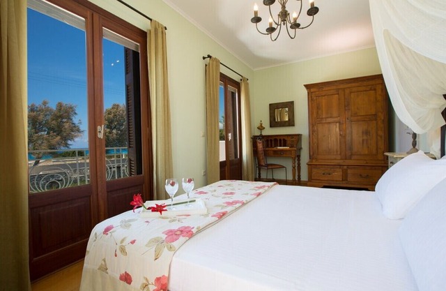 Aeriko-Anemos Beachfront Villa with Stunning View and Private Pool