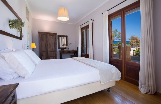 Aeriko-Gorgona Beachfront Villa with Stunning View and Private Pool