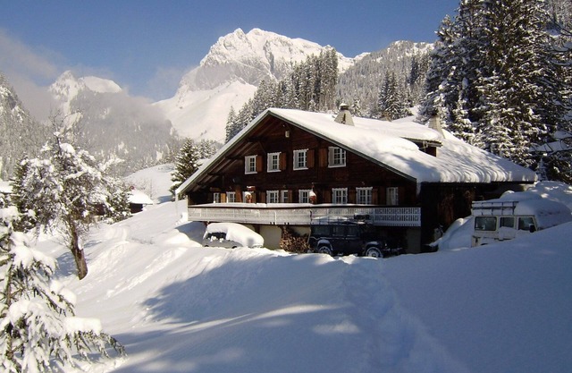 Alpine summer chalet in France with pool