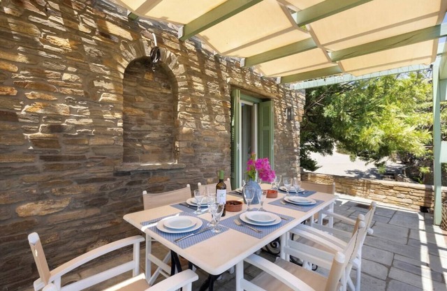 Andros 2 down ·Rock Coastal House with Sea Views