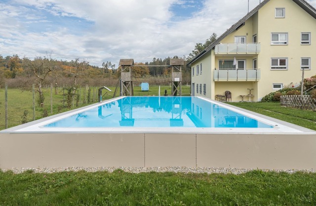 Apartment “Dahlie” on Farm close to Lake Constance with Terrace, Garden & Pool