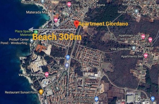 Apartment Giordano for max 4 Persons beach area