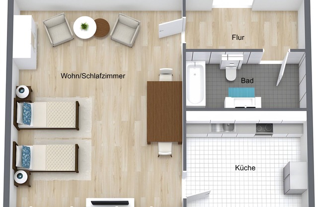 Apartment 'Holiday Apartment for up to 2 People' with Wi-Fi