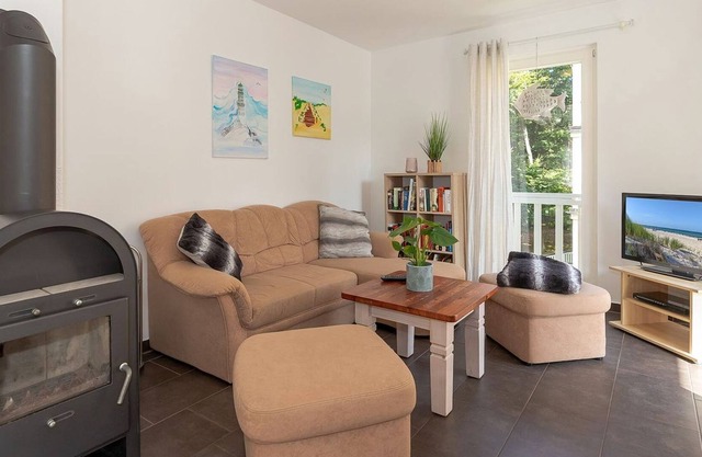 Apartment with fireplace, whirlpool and sunny south-facing balcony - 100 m to the beach! - Beach Park Graal