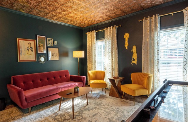 Artistic Downtown Ocean Springs Stay | Walk to Beach!, Speakeasy Game Room!, Fire Pit!, Golf Cart!