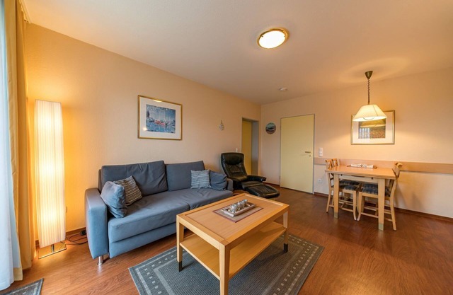 Beachfront 3-room apartment with balcony located directly on the North Sea dike -