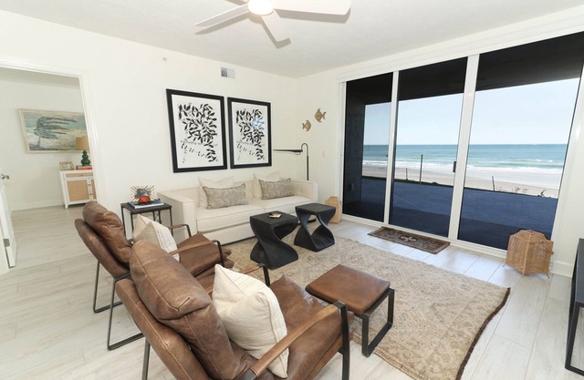 BEAUTIFUL Oceanfront Ground Floor Condo on Ponce Inlet “NON DRIVING” Beach