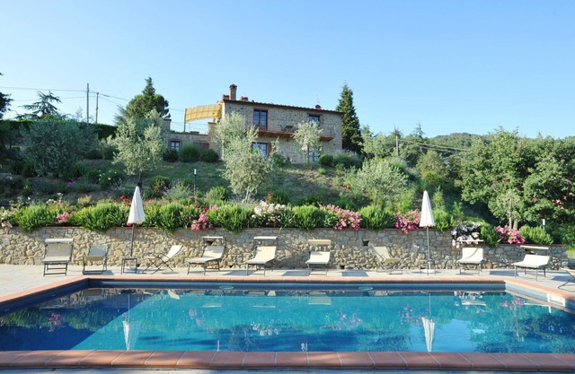 Beautiful private villa with WIFI, private pool, A/C, TV, terrace, panoramic view, close to Cortona