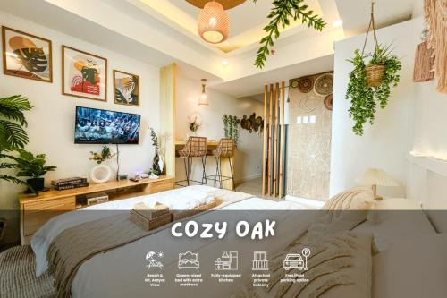 Boho-Inspired Studio for Couples with Huge Balcony
