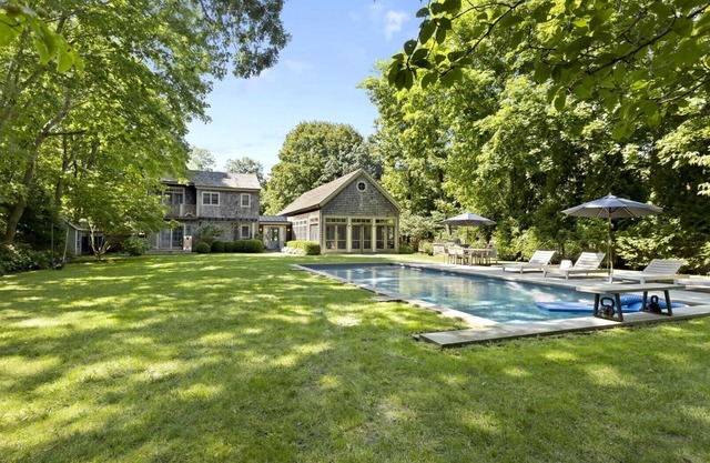 Boho-style home with a private pool, pool house, hot tub, complete.