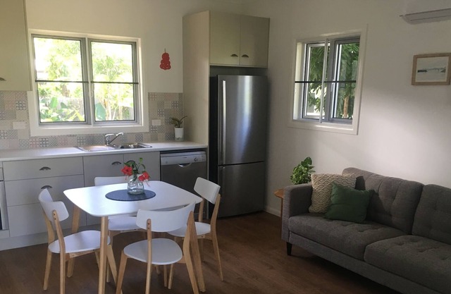 Brand new fully equipped 2 bedroom house only a block away from beach
