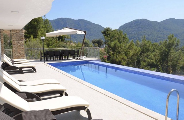 Breathtaking views from the infinity pool of the famous Iztuzu beach view.