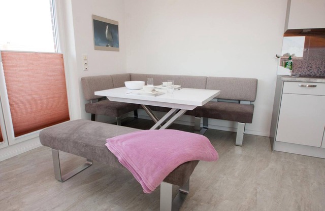 Bright and open: The homely apartment, which was completed in 2017