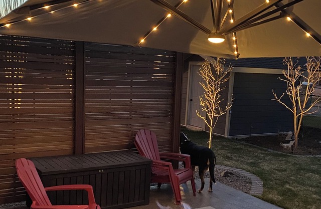 Bright, spacious family home with great a outdoor space overlooking green space.