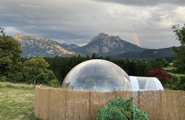 Bubble Tent Füssen im Allgäu mit traumhaftem Blick auf Schloss Neuschwanstein