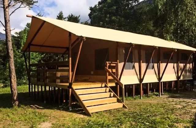 Campsite LES PRADES * - Lodge with sanitary facilities 35m2 6 people