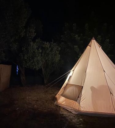 Canvas Tent Near The Agean Sea