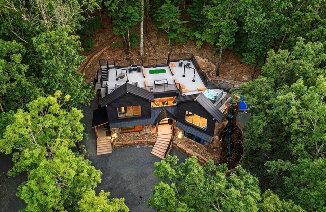 Cave Room, Waterfall, Pickleball, Poker Table, Pool Table