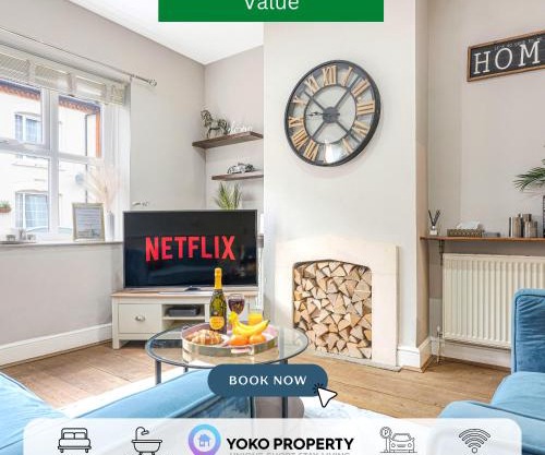 Colwyn House - Central Location - Free Parking, Pool Table, Super-Fast Wifi, Self Check-In and Smart TV with Virgin TV and Netflix by Yoko Property