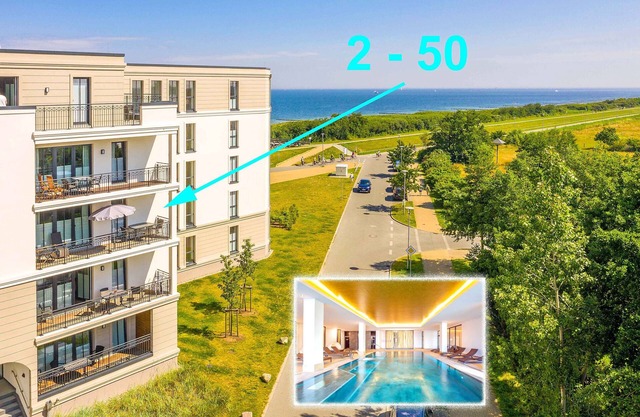 Comfortable large suite, pool and sauna, 30 meters to the beach, large south-facing balcony