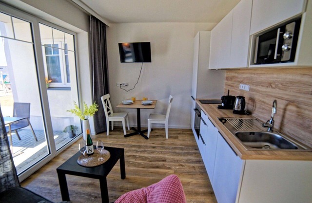 Cosy apartment for 2 people with WIFI, hot tub, TV, terrace and pets allowed