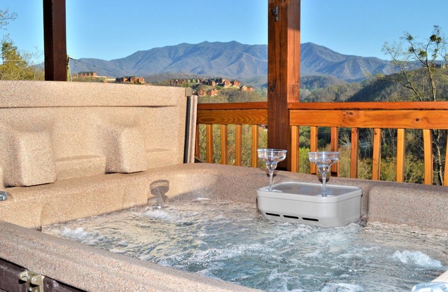 Couple's Dream Cabin ~ Mountain Views, LED Hot Tub, WiFi, Grill, Picnic Pavilion