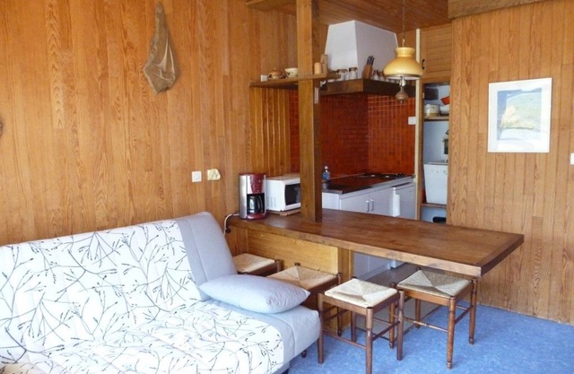 Cozy studio 4 pers, direct piste access, balcony, ski locker