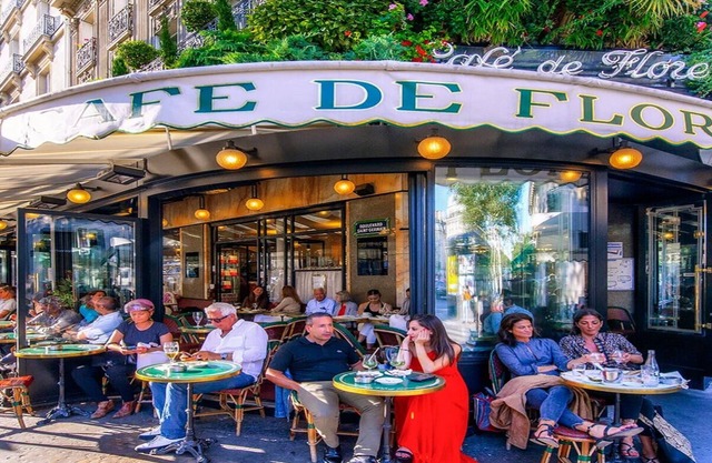 DEUX MAGOTS 280M2TRIPLEX BUILT ON REMAINING WALL OF 13TH CENT ABBAYE ST GERMAIN