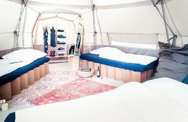 DOMO CAMP SYLT V- DOMO Glamping tent for 5P with Full equiped kitchen