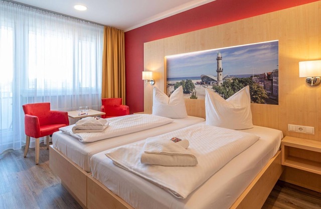 Doppelzimmer mit Balkon - Das Hotel an der Stadthalle Rostock