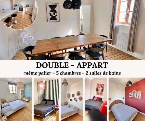 Double appartement jusqu'à 14 personnes en hypercentre de Berck-Plage