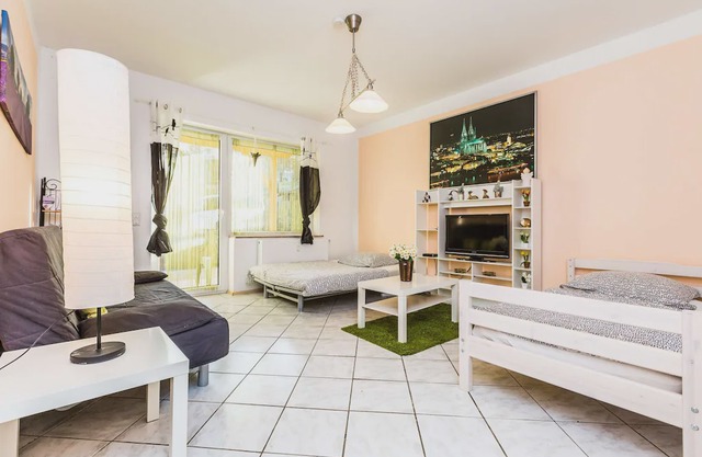 E01 Workers Apartment in a quiet location in Eitorf with a terrace with a seating area