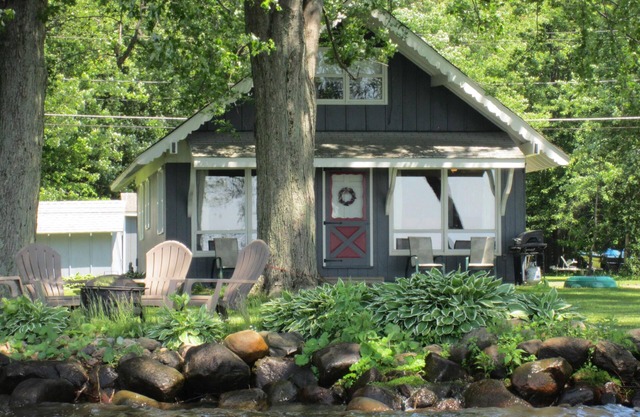 Enjoy a 4-bedroom vacation home with 75 feet of lake frontage on Chautauqua Lake