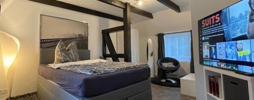 Fachwerkhaus mit 2 getrennten Schlafzimmern, Wohnzimmer und Küche